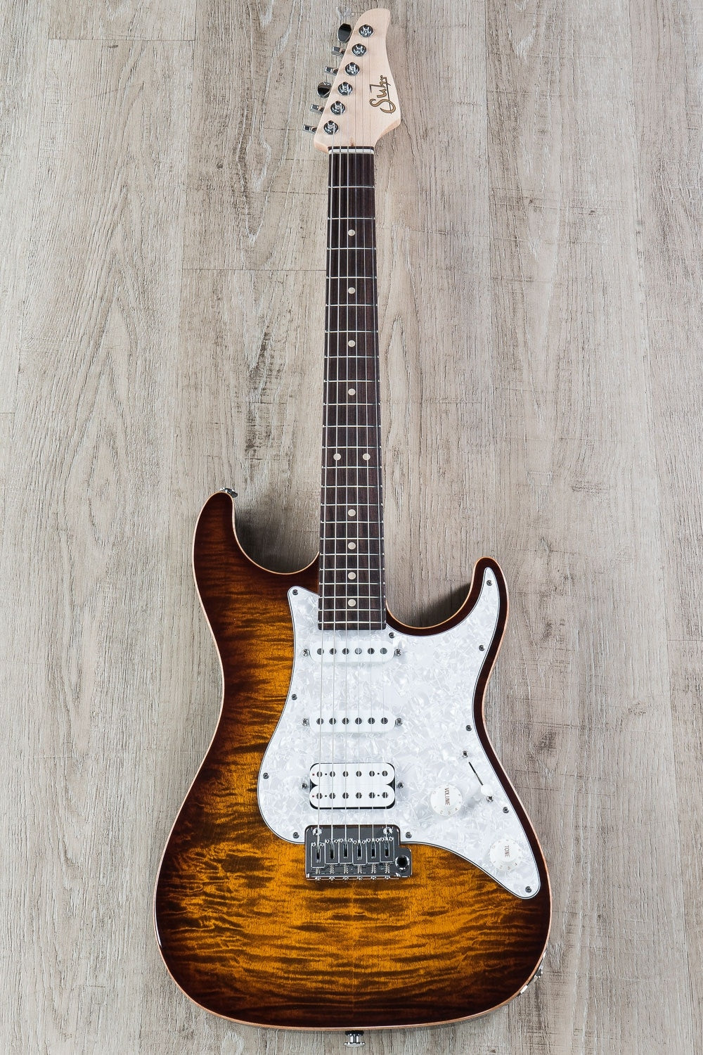 Suhr Standard Pro Electric Guitar, Indian Rosewood Fingerboard, Deluxe Padded Gig Bag - Bengal Burst