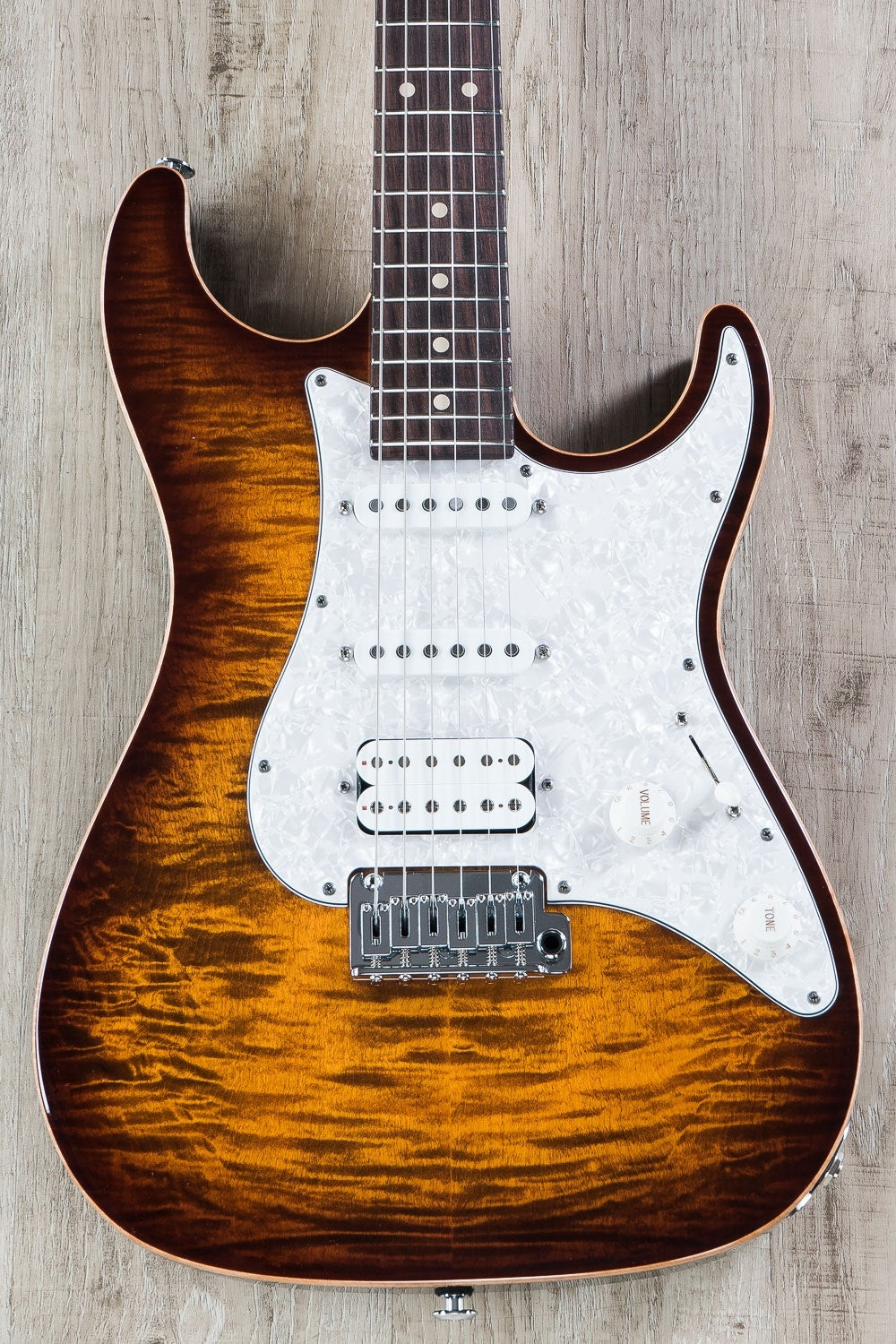 Suhr Standard Pro Electric Guitar, Indian Rosewood Fingerboard, Deluxe Padded Gig Bag - Bengal Burst