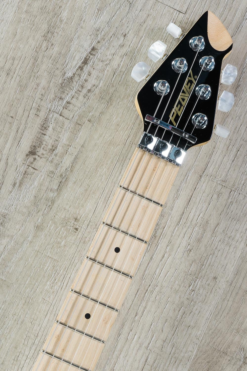 Peavey HP2 Electric Guitar, Flamed Maple Top, Birdseye Maple Fingerboard, Case - Cyan