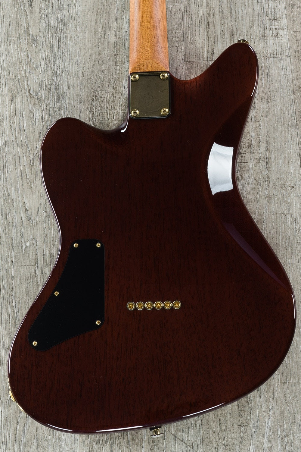 Suhr Classic JM HH Electric Guitar, Ebony Fingerboard, Hard Case - Trans Burgundy
