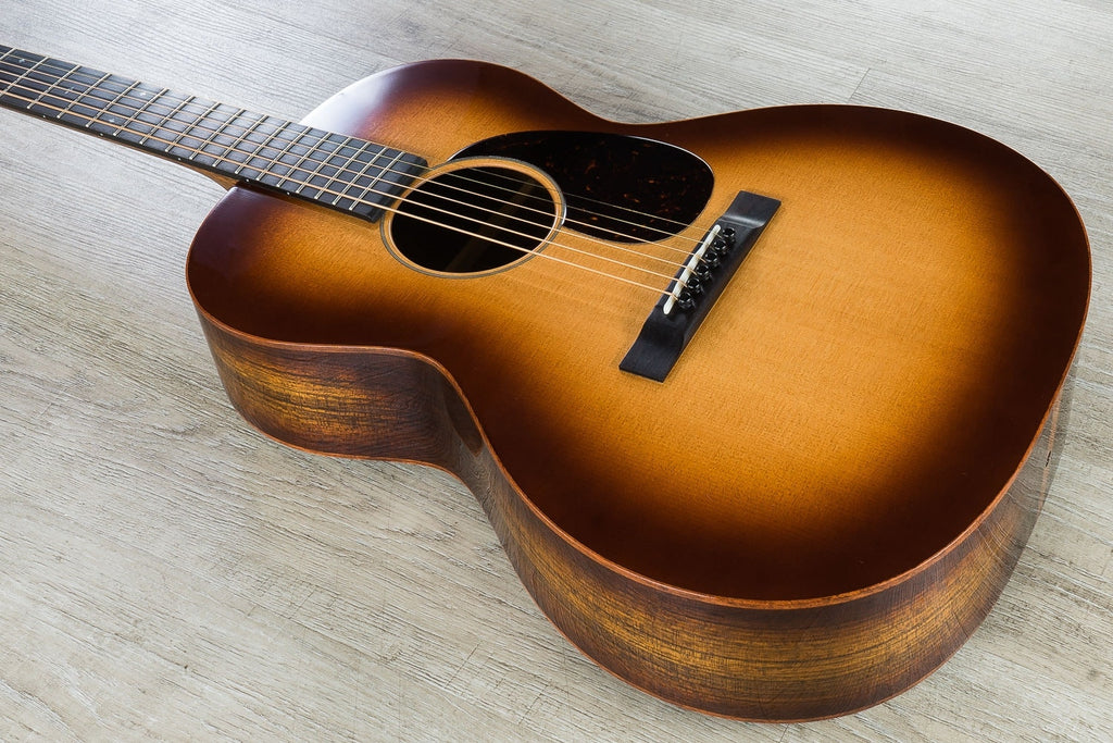 Martin Custom Edition 00 Acoustic Guitar, Ovangkol Back/Sides, African Blackwood Fretboard, Hard Case - Custom Sunburst Finish