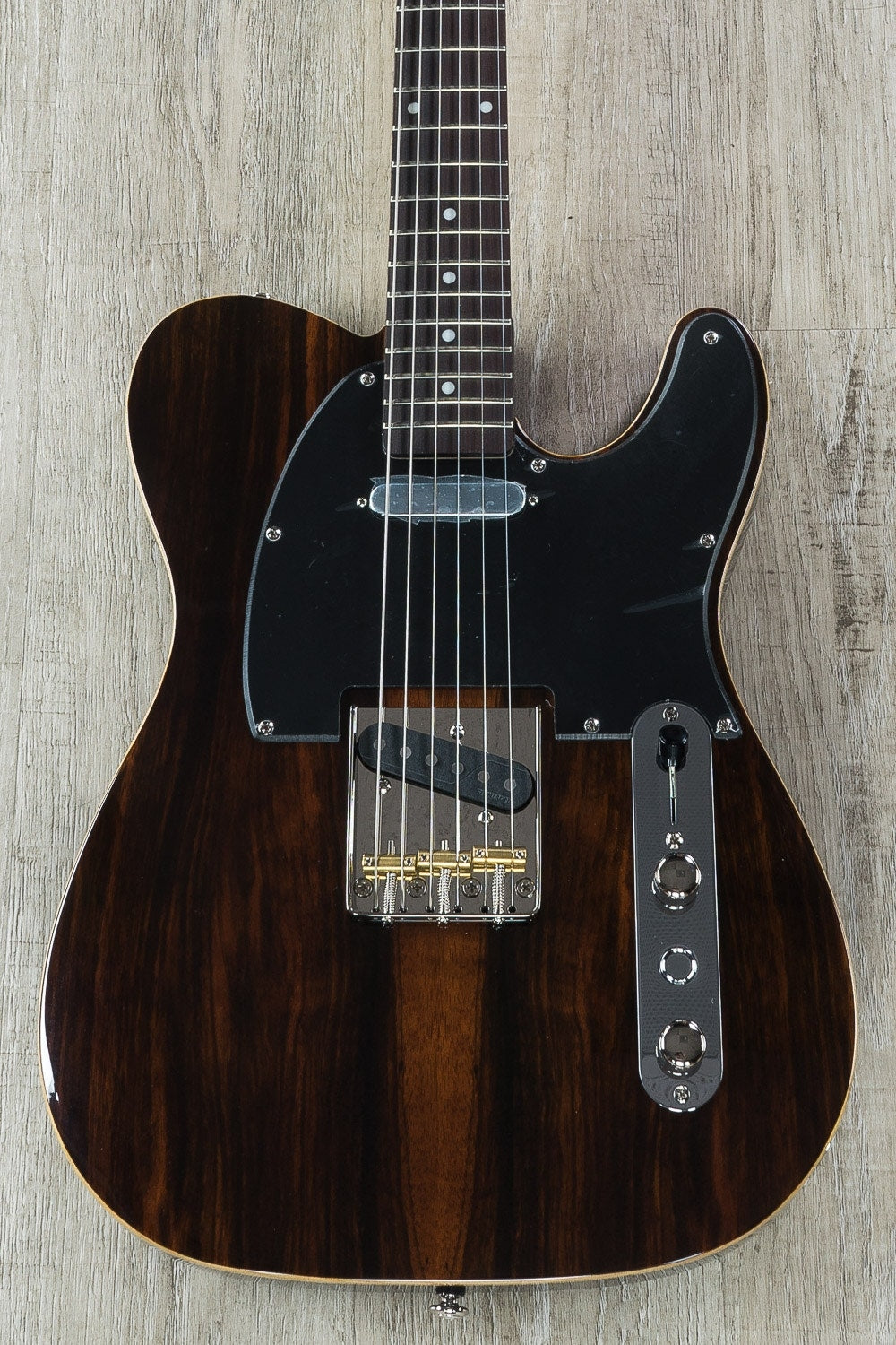 Michael Kelly CC50 Evolution Ebony Electric Guitar, Rosewood Fretboard - Striped Ebony