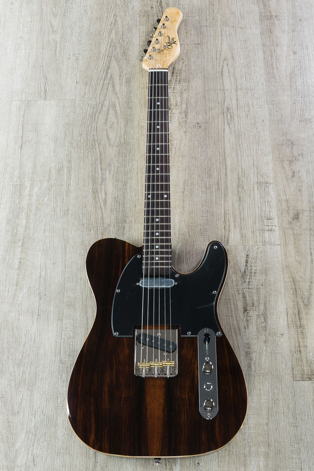 Michael Kelly CC50 Evolution Ebony Electric Guitar, Rosewood Fretboard - Striped Ebony