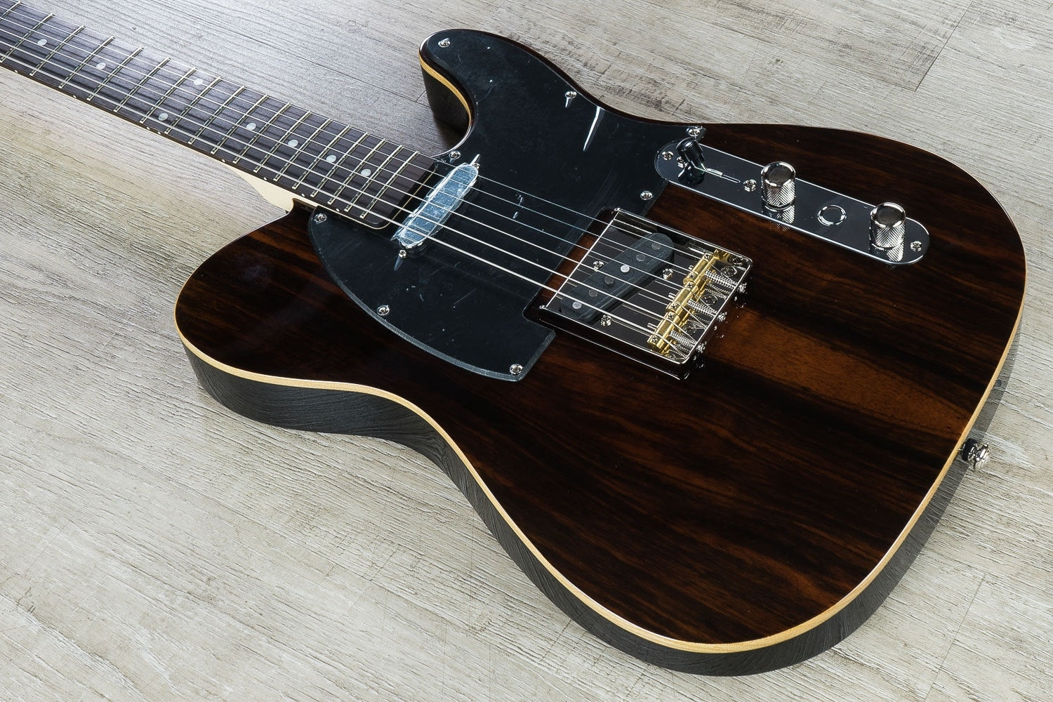 Michael Kelly CC50 Evolution Ebony Electric Guitar, Rosewood Fretboard - Striped Ebony