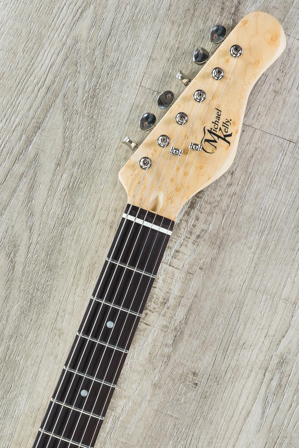 Michael Kelly CC50 Evolution Ebony Electric Guitar, Rosewood Fretboard - Striped Ebony