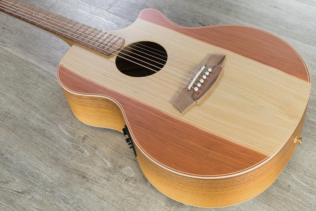 Cole Clark Angel 2 Series Auditorium AN2EC-RDBL Acoustic-Electric Guitar, Redwood Top (E-STOCK)