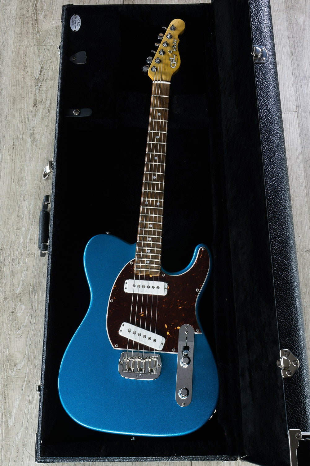 G&L Guitars Fullerton Deluxe ASAT Special Electric Guitar, Caribbean Rosewood Fingerboard, Lake Placid Blue