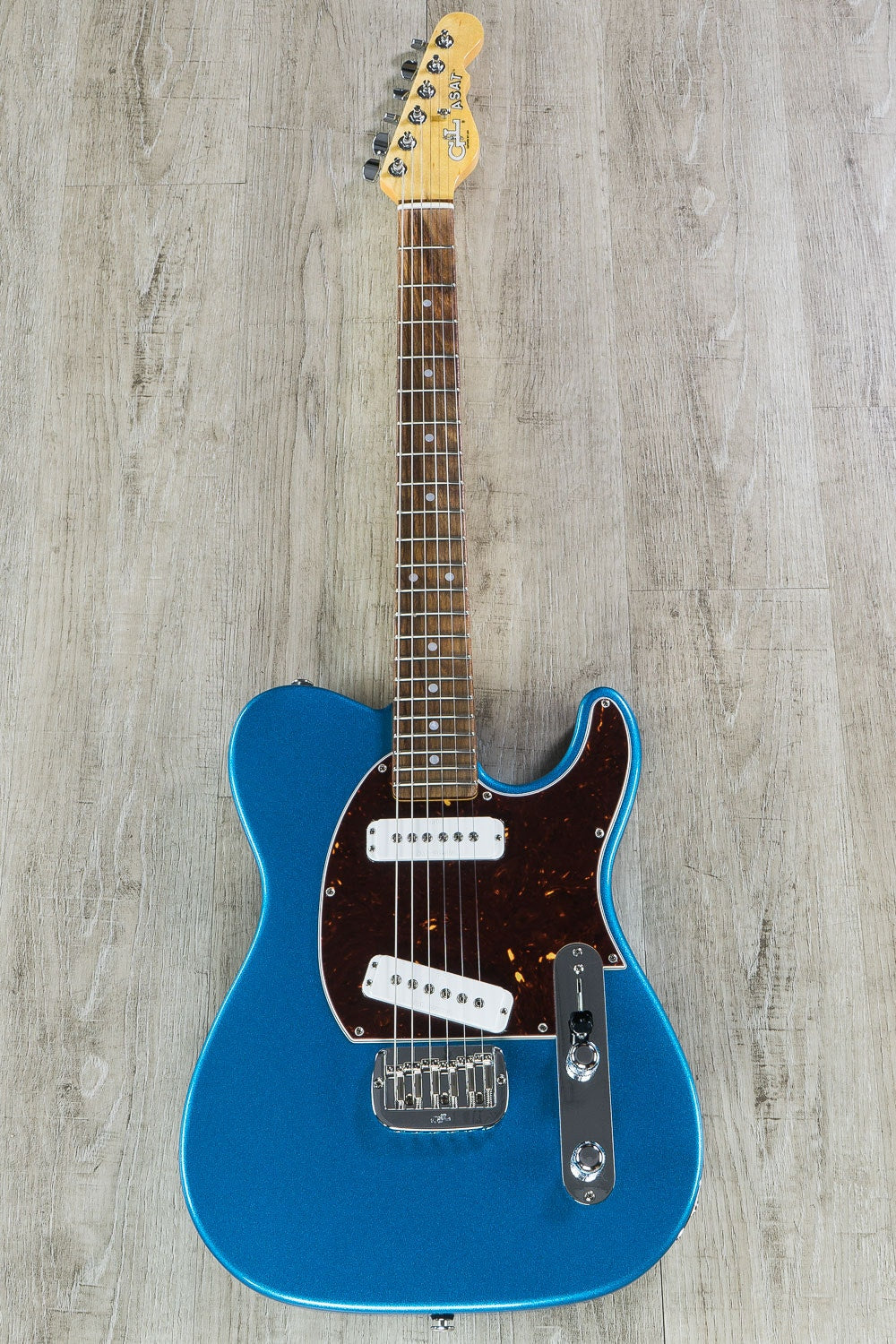 G&L Guitars Fullerton Deluxe ASAT Special Electric Guitar, Caribbean Rosewood Fingerboard, Lake Placid Blue