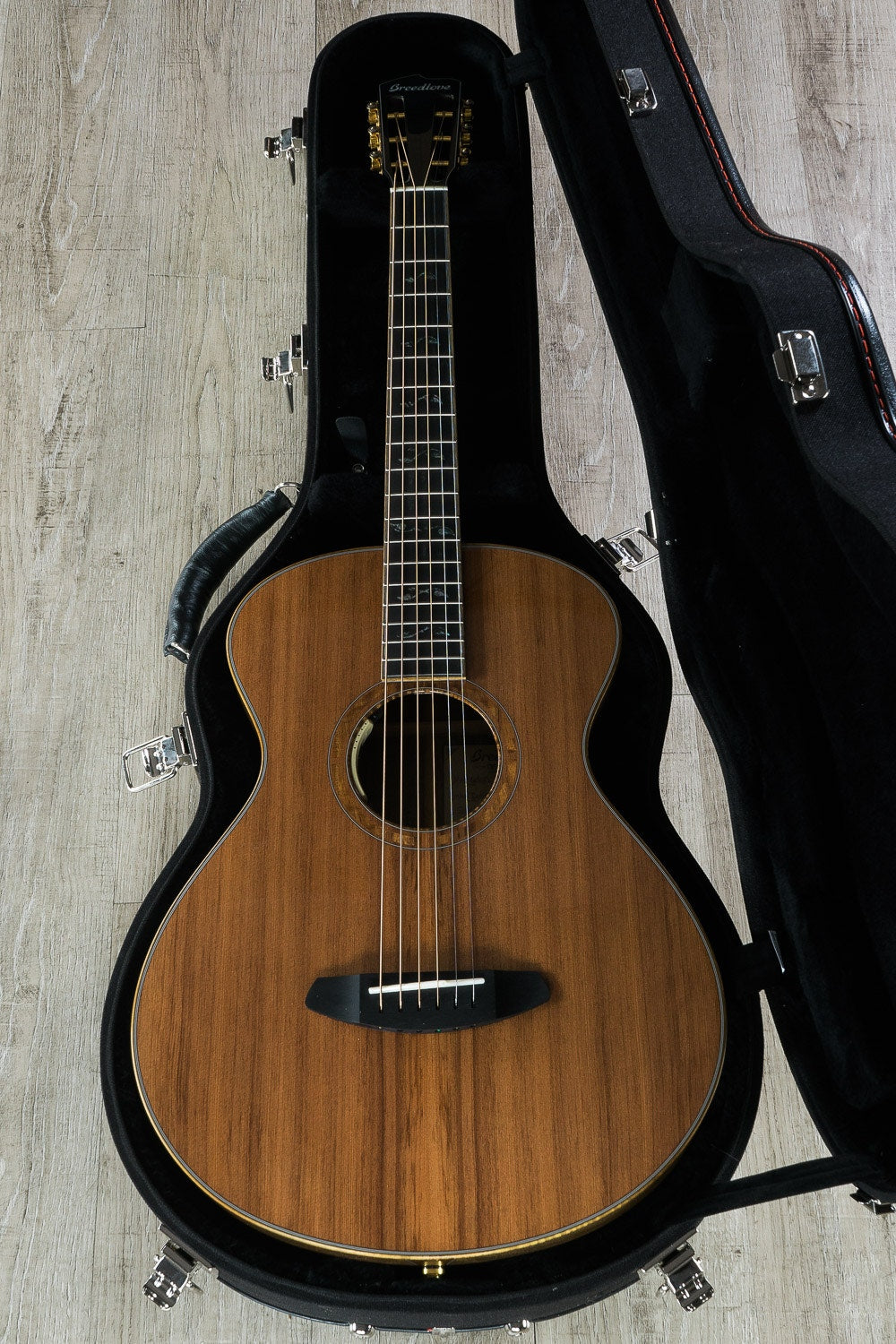 2019 NOS Breedlove 2019 Masterclass Custom Concertina E Acoustic-Electric Guitar, Redwood - Figured Walnut, LR Baggs Anthem Tru-Mic
