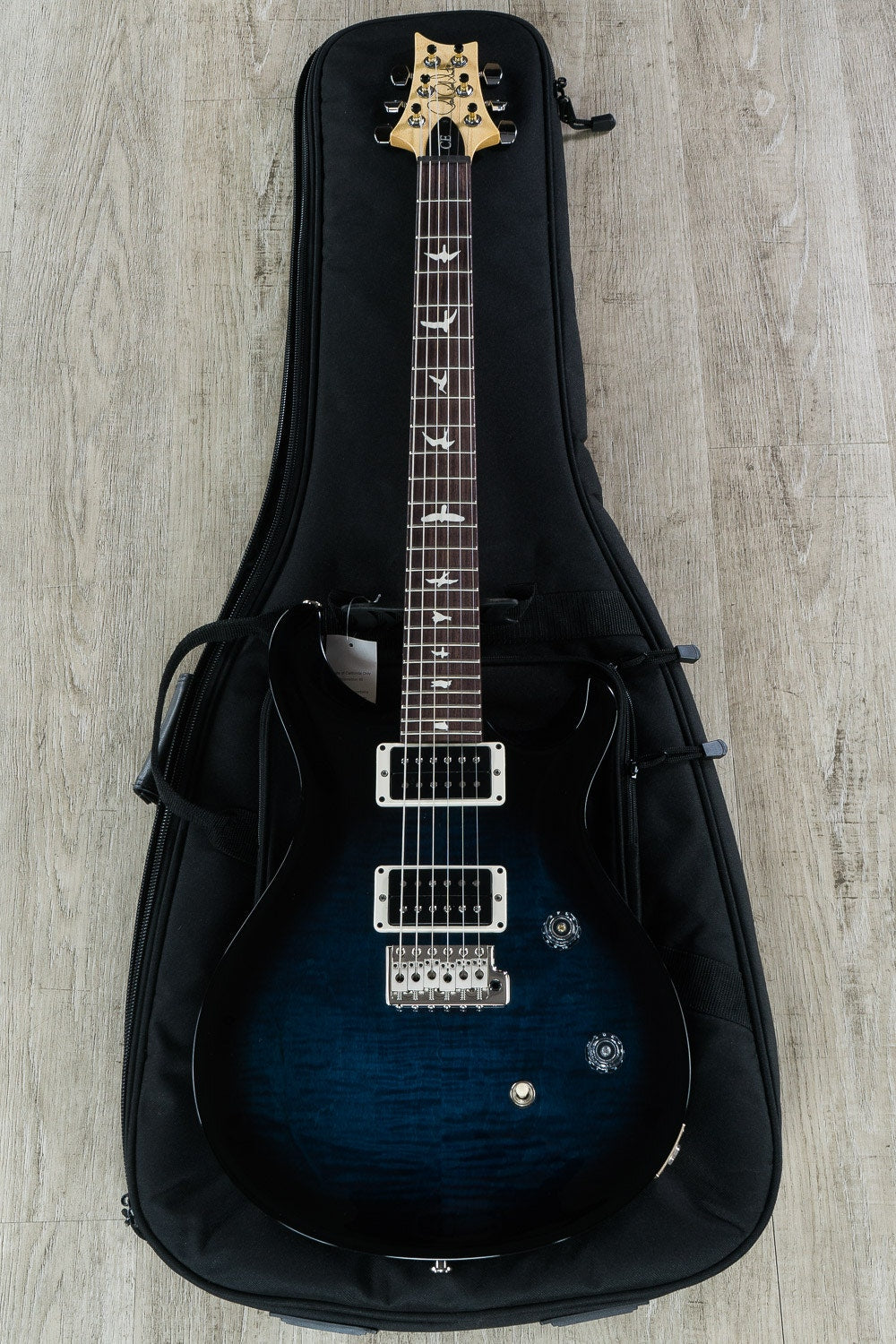 PRS Paul Reed Smith CE24 Electric Guitar, Pattern Thin, Gig Bag - Whale Blue Wrap