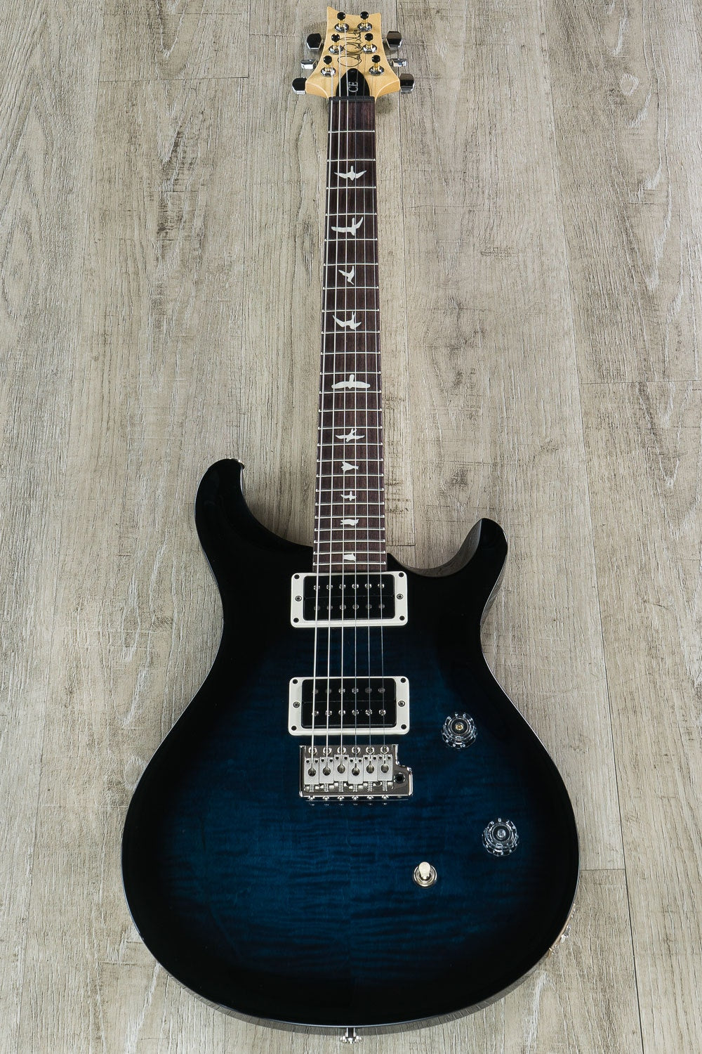 PRS Paul Reed Smith CE24 Electric Guitar, Pattern Thin, Gig Bag - Whale Blue Wrap