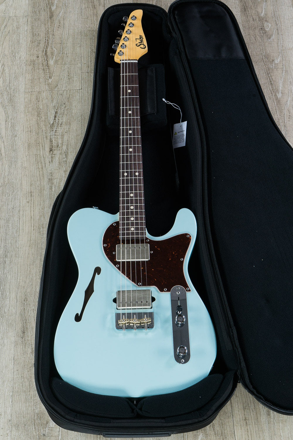 Suhr Guitars Alt T Semi-Hollow Electric Guitar, Rosewood Fingerboard, Sonic Blue