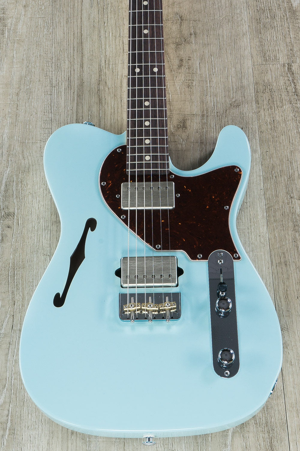 Suhr Guitars Alt T Semi-Hollow Electric Guitar, Rosewood Fingerboard, Sonic Blue