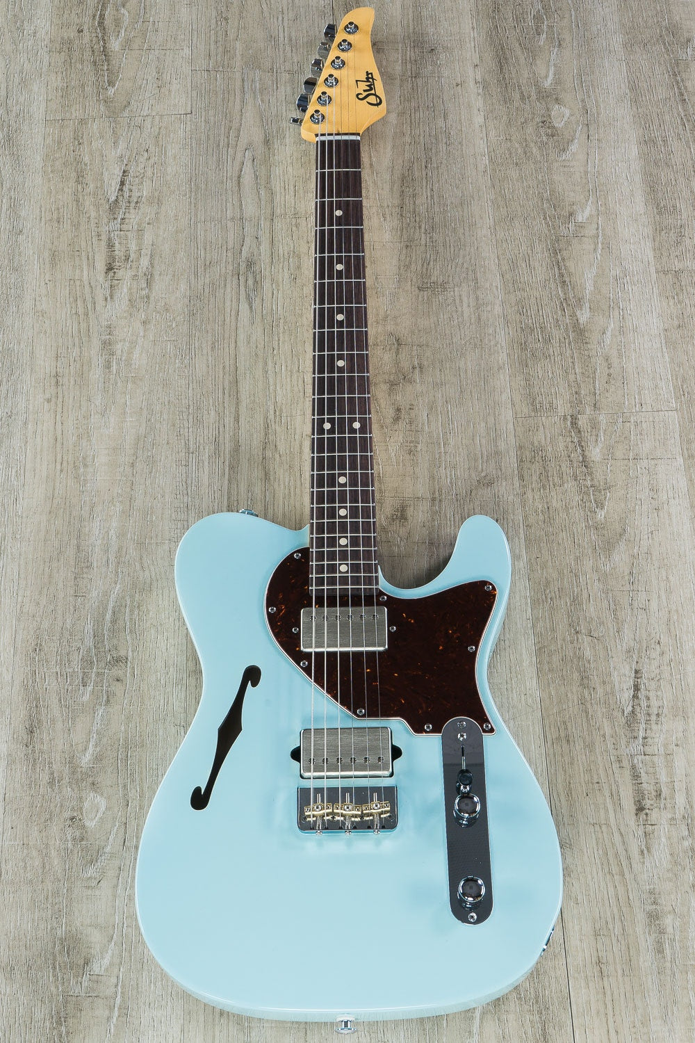 Suhr Guitars Alt T Semi-Hollow Electric Guitar, Rosewood Fingerboard, Sonic Blue