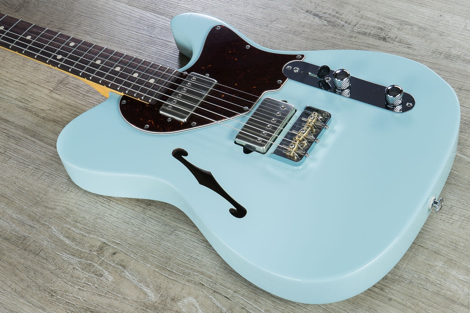 Suhr Guitars Alt T Semi-Hollow Electric Guitar, Rosewood Fingerboard, Sonic Blue