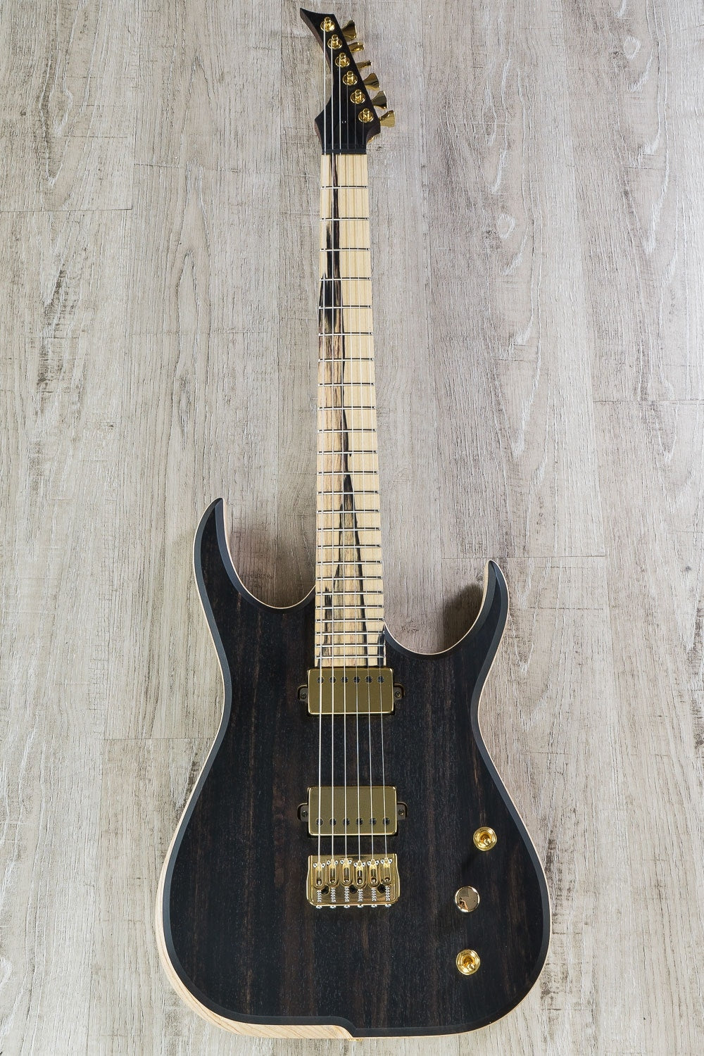 Skervesen Raptor 6 Electric Guitar, Pale Moon Ebony Fretboard, Hard Case - Ebony
