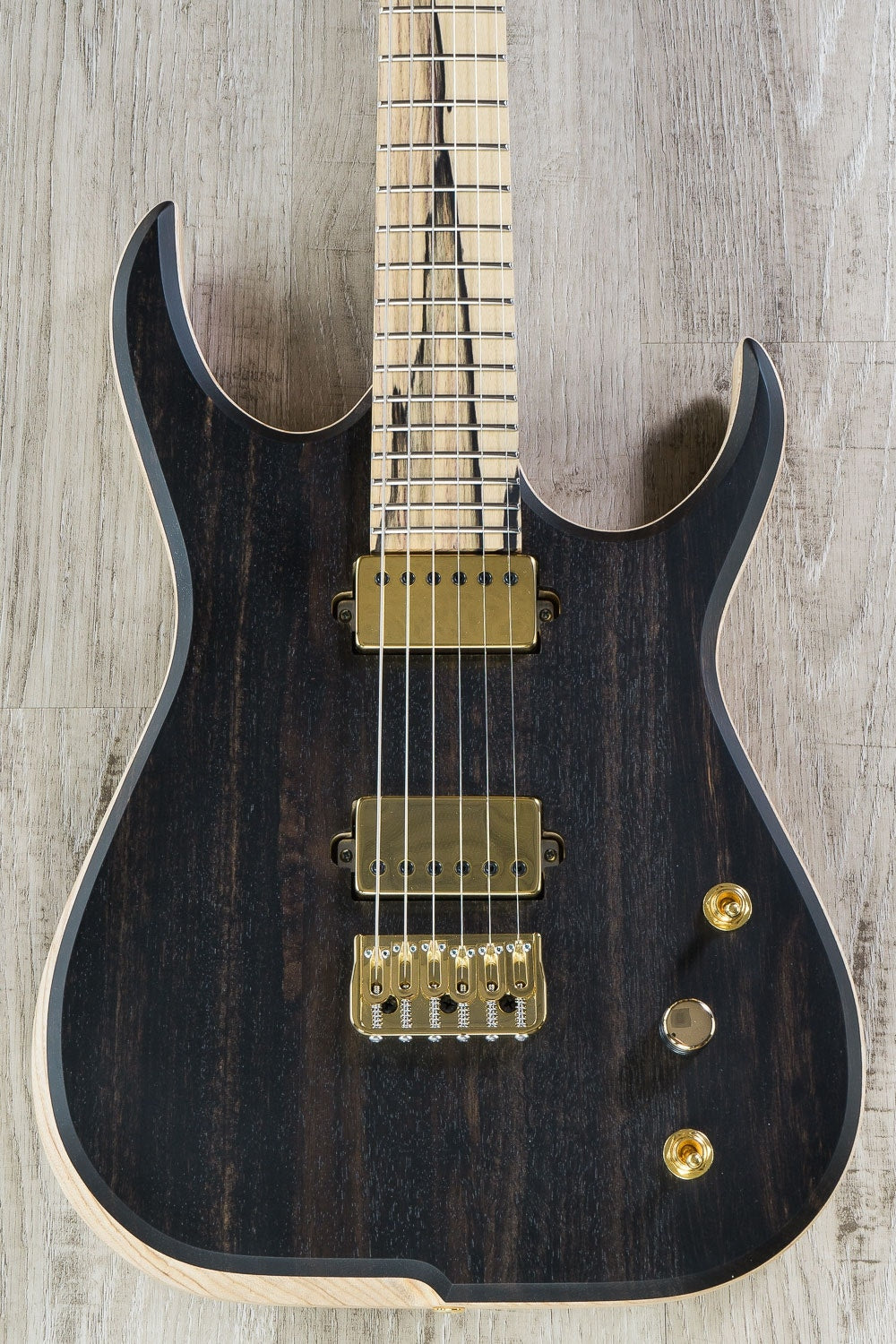 Skervesen Raptor 6 Electric Guitar, Pale Moon Ebony Fretboard, Hard Case - Ebony