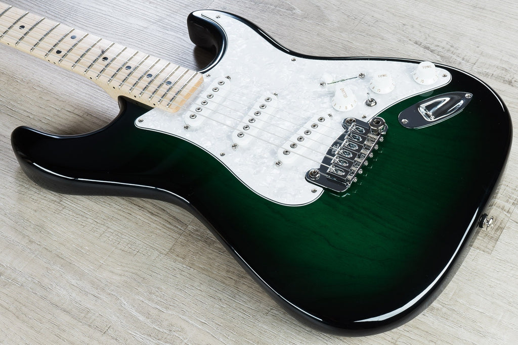 G&L USA S-500 Electric Guitar, Maple Fingerboard, Hard Case - Greenburst