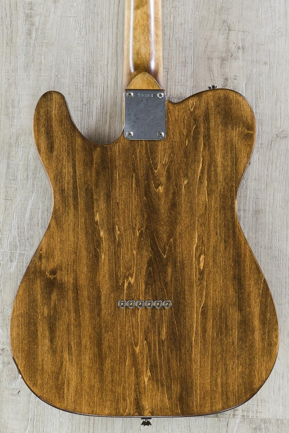 Walla Walla Guitar Company Maverick Pro T-Top Vintage Wood Asian Bird Electric Guitar, Full Chamber Body, Hard Case