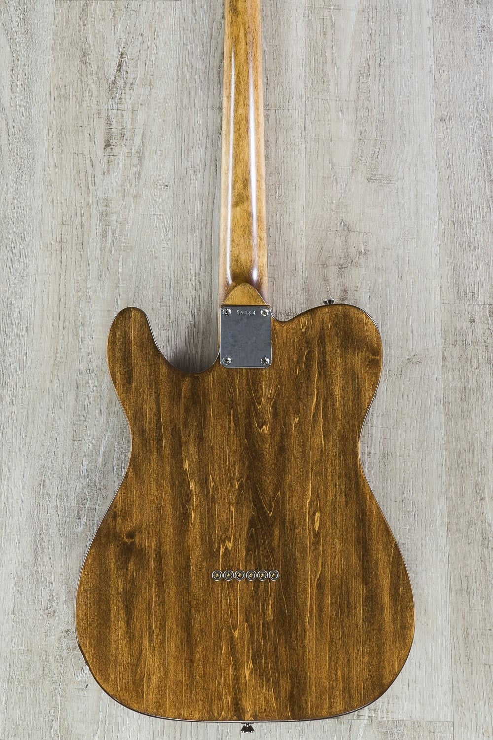 Walla Walla Guitar Company Maverick Pro T-Top Vintage Wood Asian Bird Electric Guitar, Full Chamber Body, Hard Case