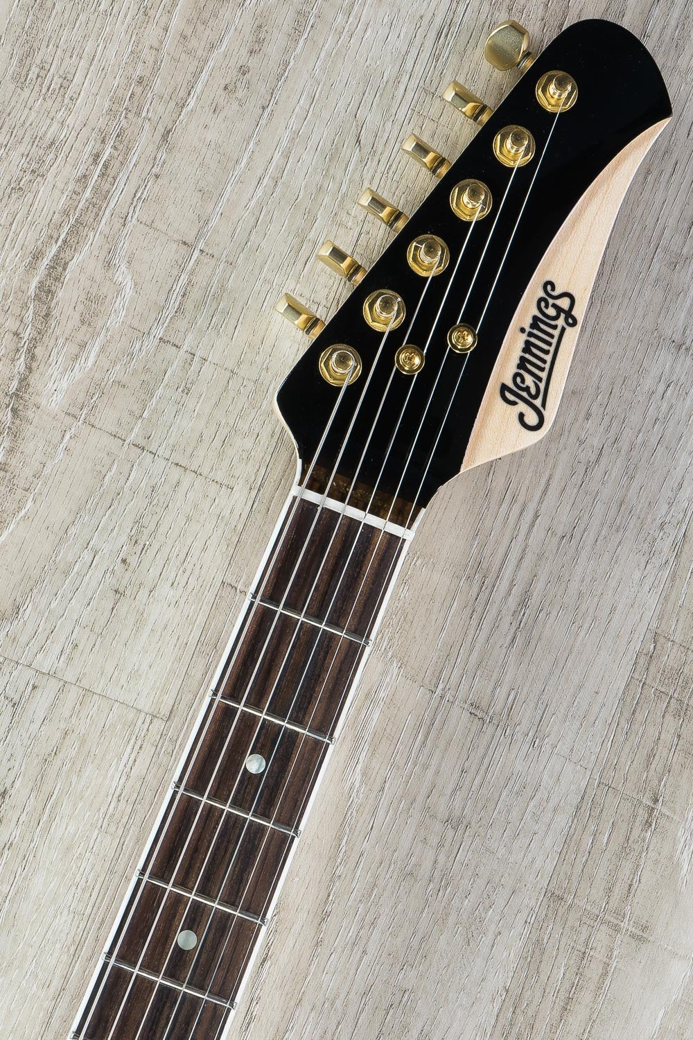 Jennings Voyager Electric Guitar, Rosewood Fretboard, Stop Tail Bridge, Mono Gig Bag - Black and Gold