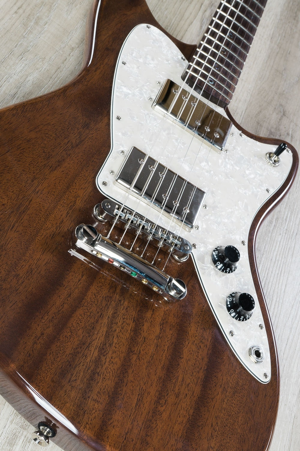 Jennings Voyager Electric Guitar, Rosewood Fretboard, Stop Tail Bridge, Gator Gig Bag - Espresso Mahogany