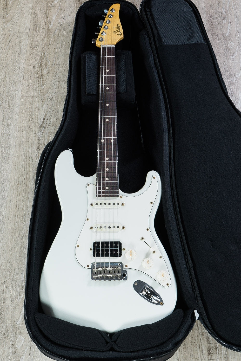 Suhr Classic Antique Pro HSS Electric Guitar, Indian Rosewood Fingerboard, Deluxe Gig Bag - Olympic White