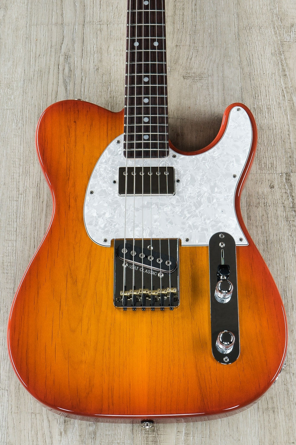 G&L USA ASAT Classic Bluesboy Electric Guitar, Rosewood Fretboard, Hard Case - Cherryburst