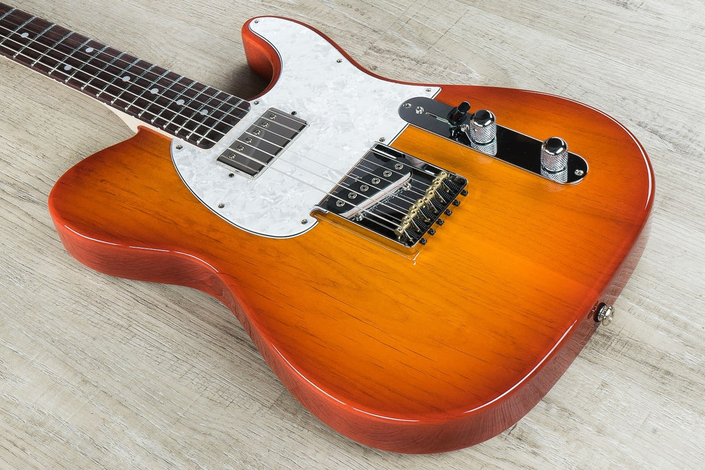 G&L USA ASAT Classic Bluesboy Electric Guitar, Rosewood Fretboard, Hard Case - Cherryburst