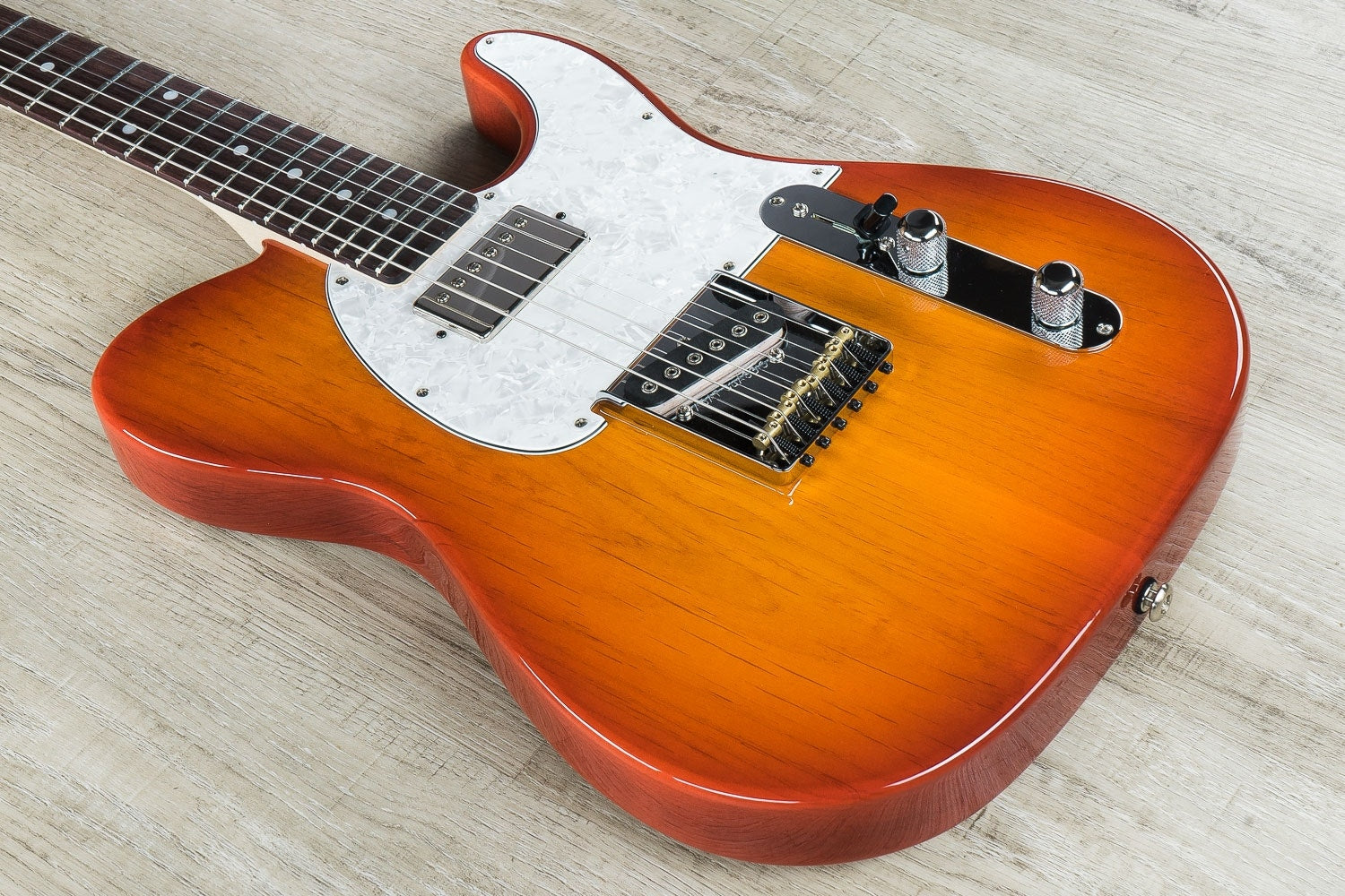 G&L USA ASAT Classic Bluesboy Electric Guitar, Rosewood Fretboard, Hard Case - Cherryburst