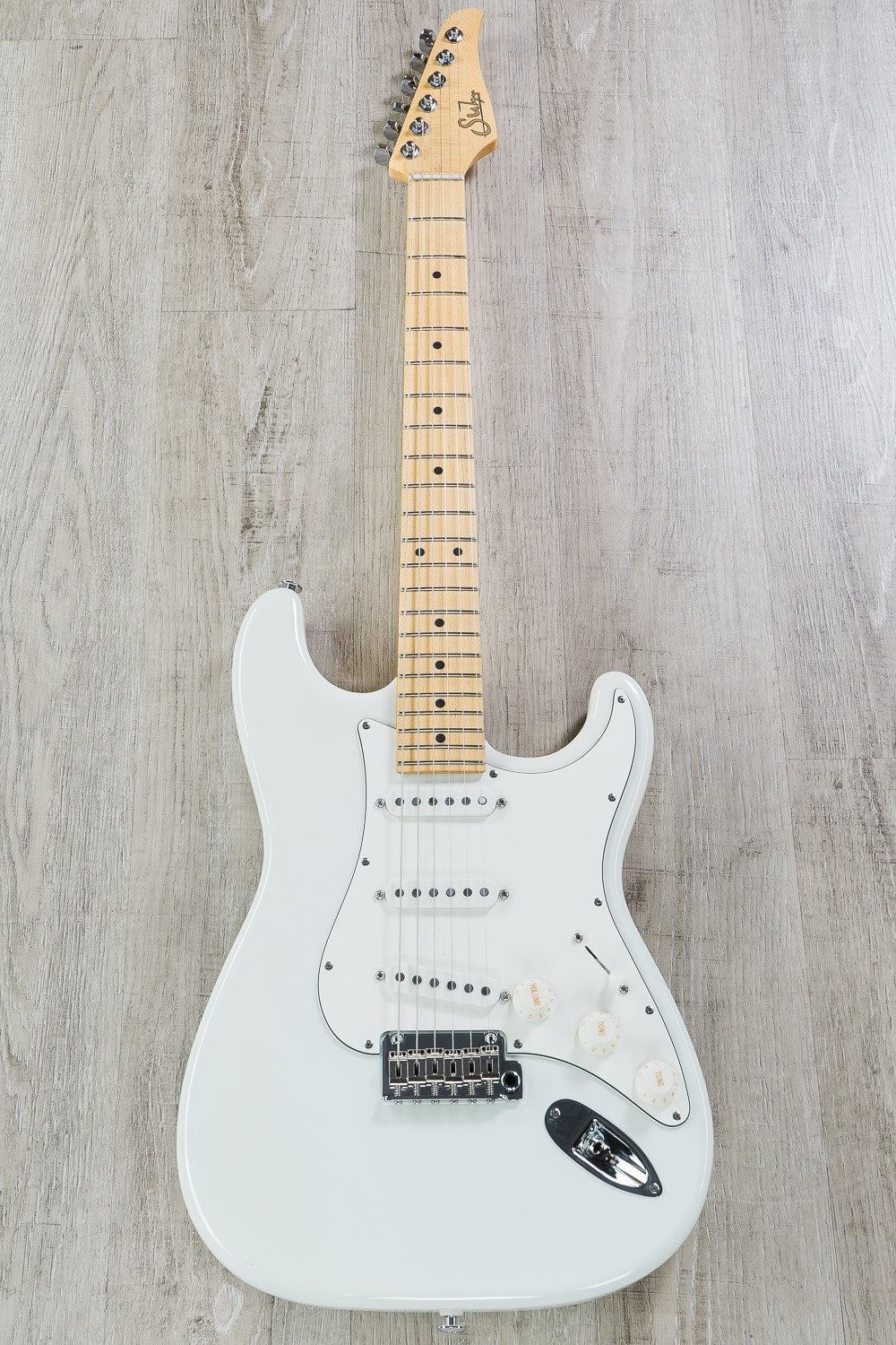 Suhr Classic Pro SSS Electric Guitar, Tinted Maple Fingerboard, SSCII - Olympic White
