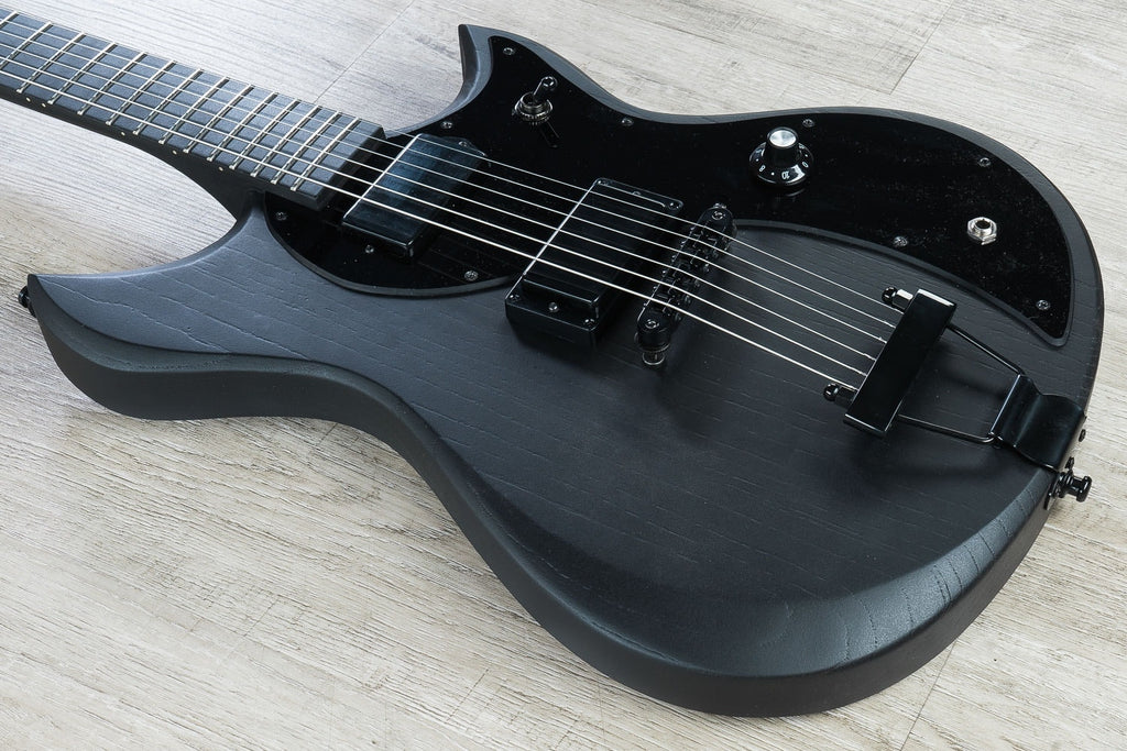 Dunable Guitars Cyclops Electric Guitar, Maple Fingerboard, Hard Case - Matte Black