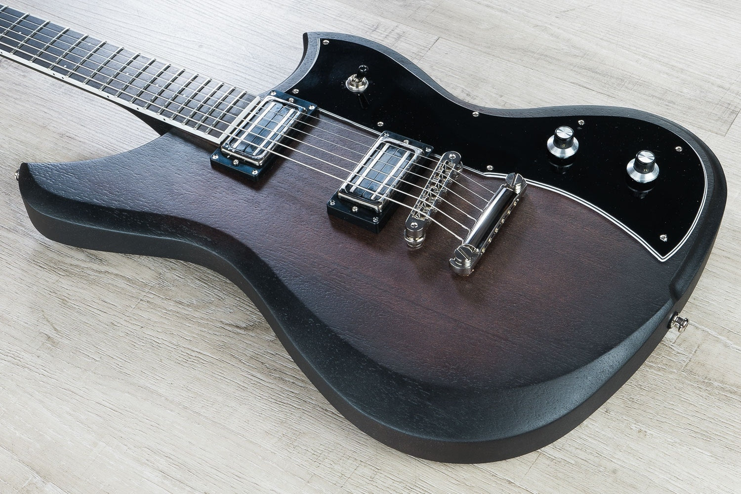 Dunable Guitars Yeti Electric Guitar, Ebony Fingerboard, Hard Case - Black Burst Satin