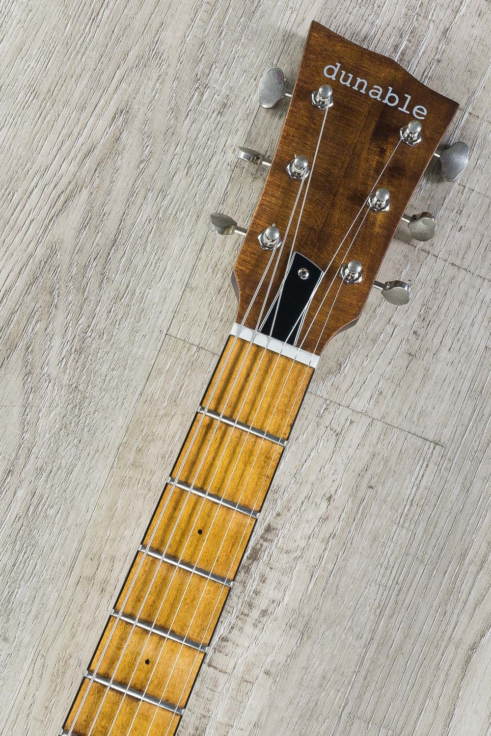 Dunable Guitars Yeti Electric Guitar, Maple Fingerboard, Hard Case - Light Brown/Amber Stain