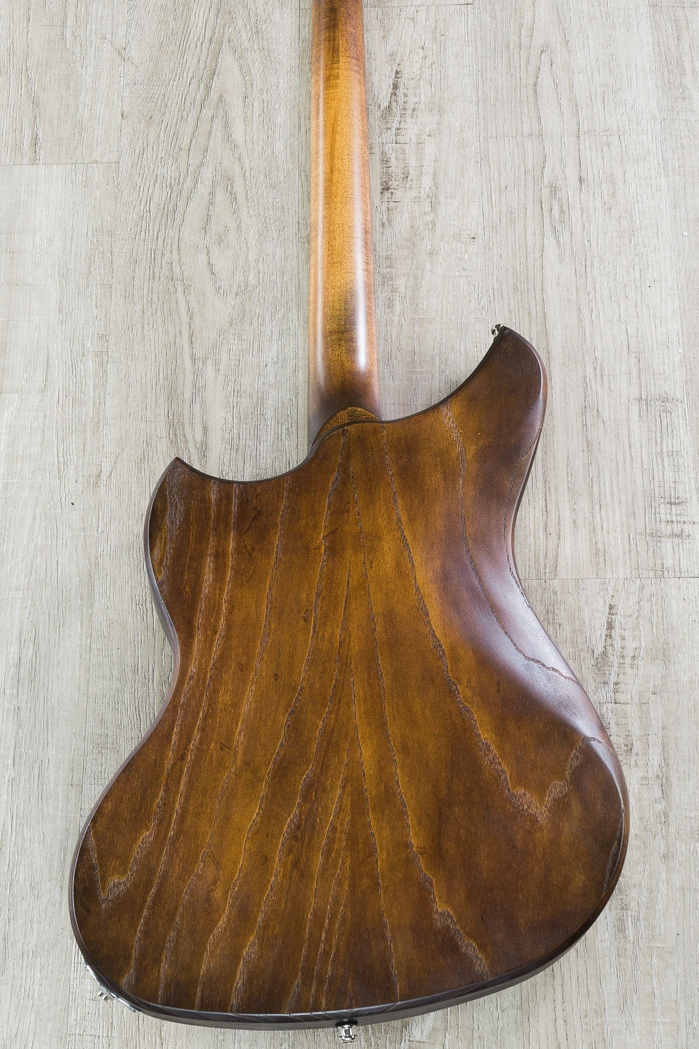 Dunable Guitars Yeti Electric Guitar, Maple Fingerboard, Hard Case - Light Brown/Amber Stain