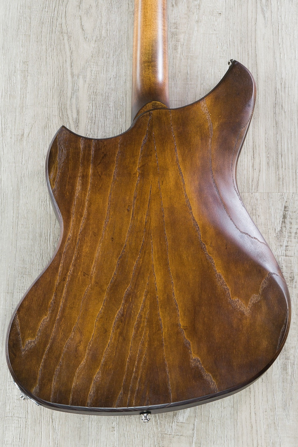 Dunable Guitars Yeti Electric Guitar, Maple Fingerboard, Hard Case - Light Brown/Amber Stain