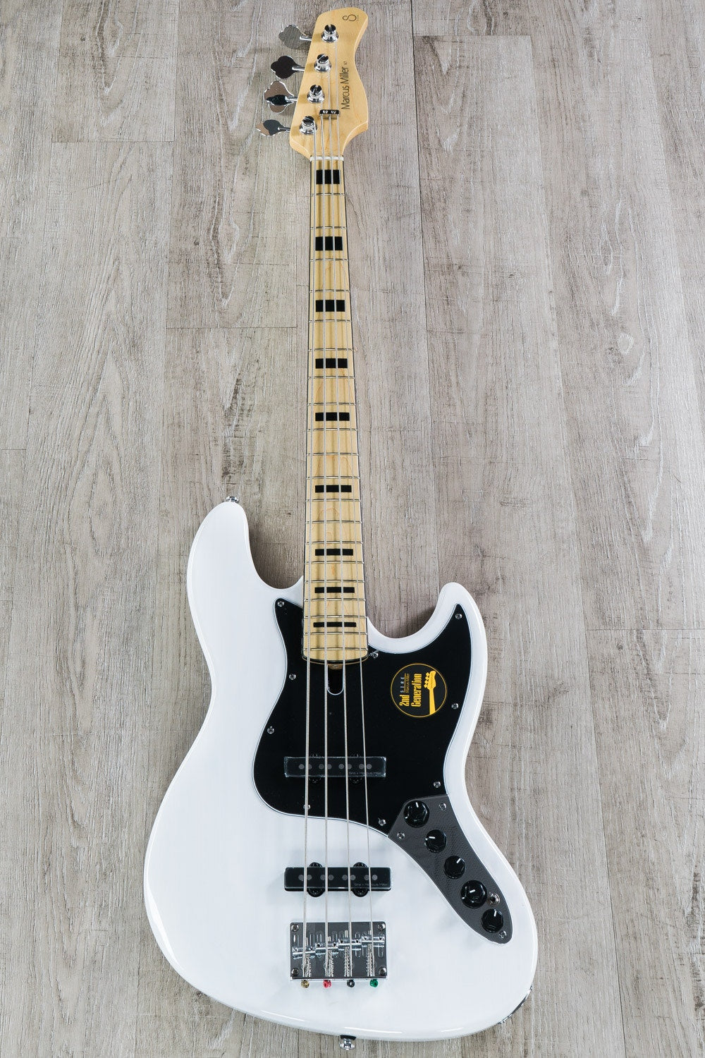 Sire Marcus Miller V7 Vintage 2nd Gen Bass Guitar, 4-String, Swamp Ash, WB, White Blonde w/ Bag