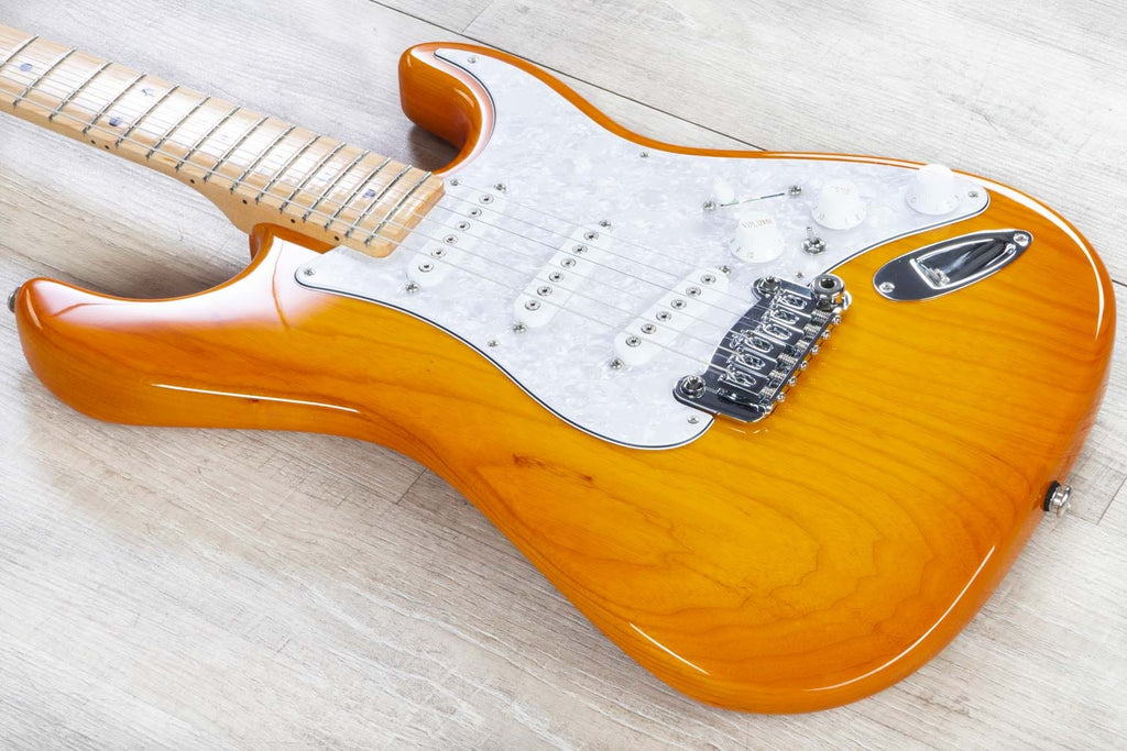 G&L Guitars Fullerton Deluxe S-500 Electric Guitar, Maple Fingerboard, Honeyburst