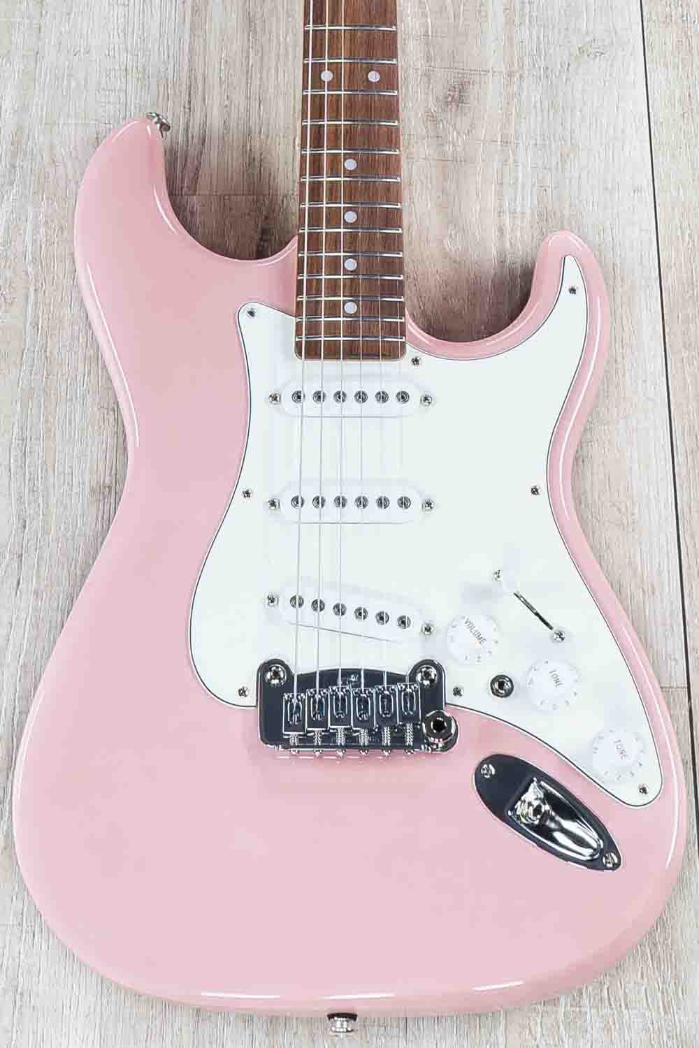 G&L USA S-500 Electric Guitar, Caribbean Rosewood Fingerboard, Hard Case - Shell Pink