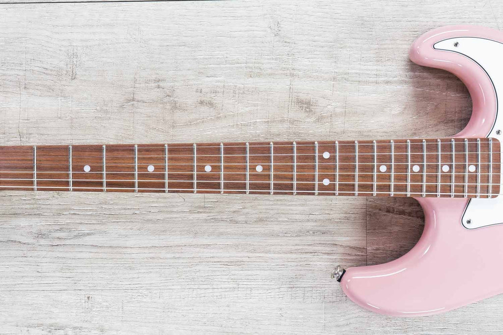 G&L USA S-500 Electric Guitar, Caribbean Rosewood Fingerboard, Hard Case - Shell Pink