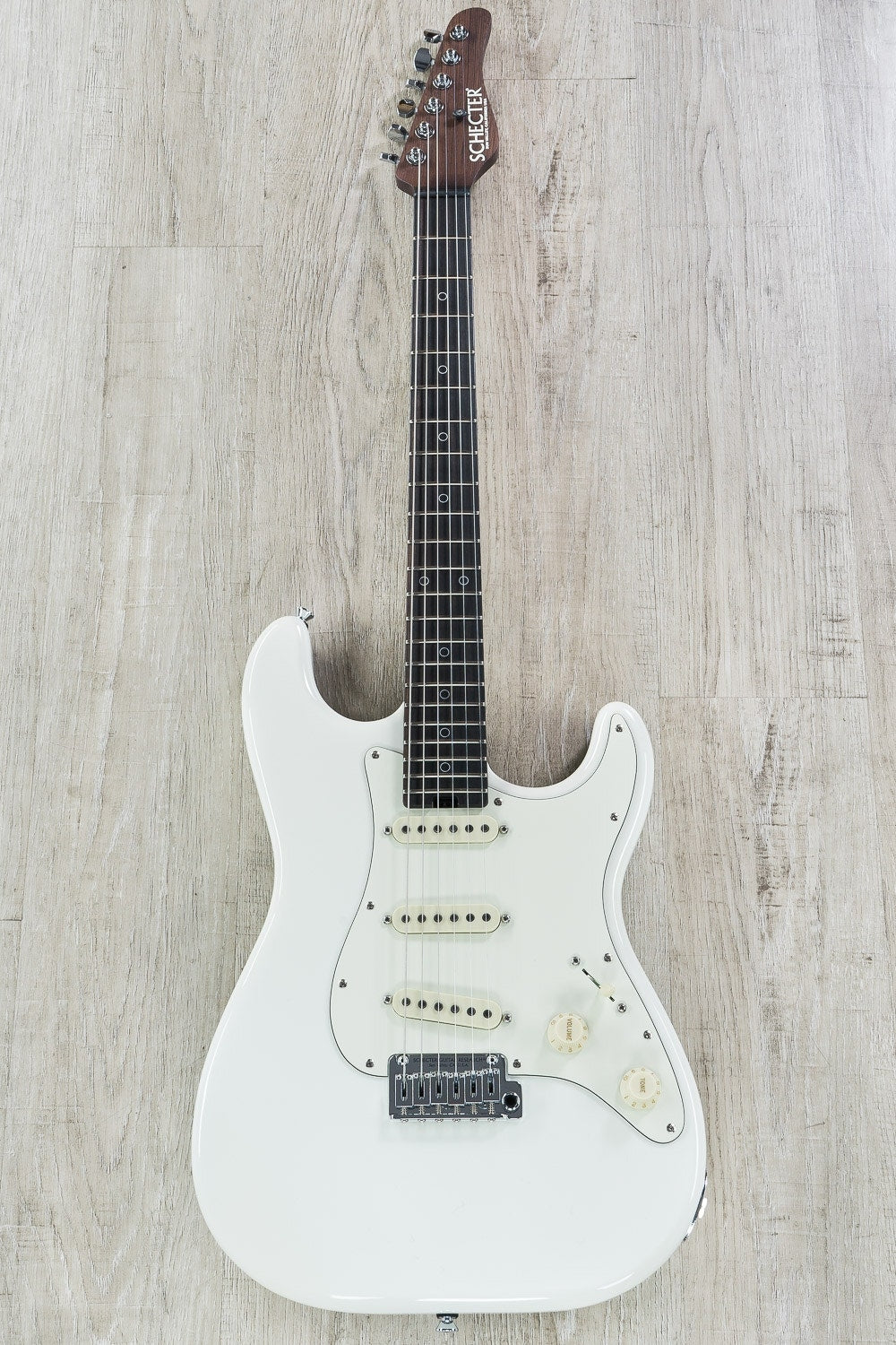 Schecter Nick Johnston USA Signature SSS Electric Guitar - Atomic Snow (Autographed by Nick Johnston)