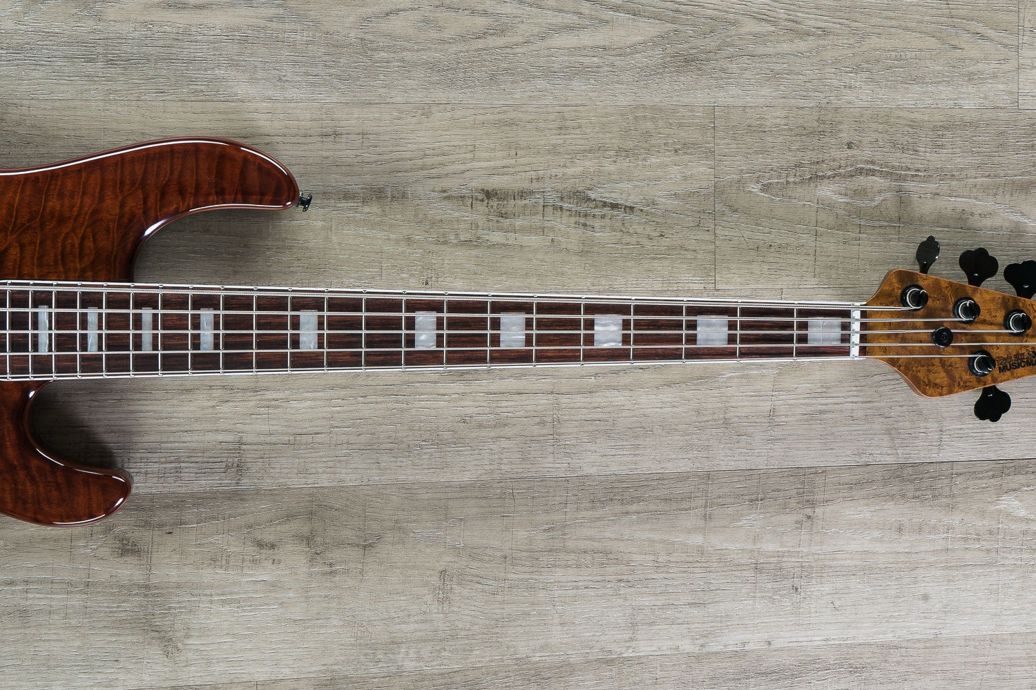 Ernie Ball Music Man BFR Stingray5 HH Bass Guitar, Giants Orange Quilt