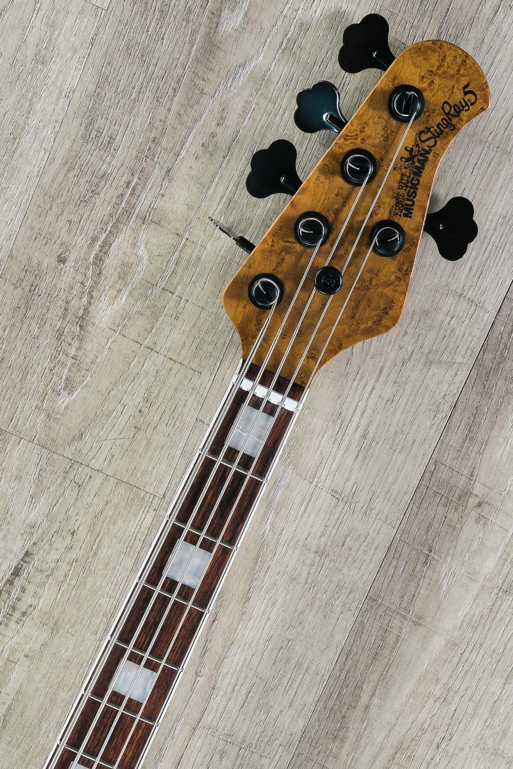 Ernie Ball Music Man BFR Stingray5 HH Bass Guitar, Giants Orange Quilt