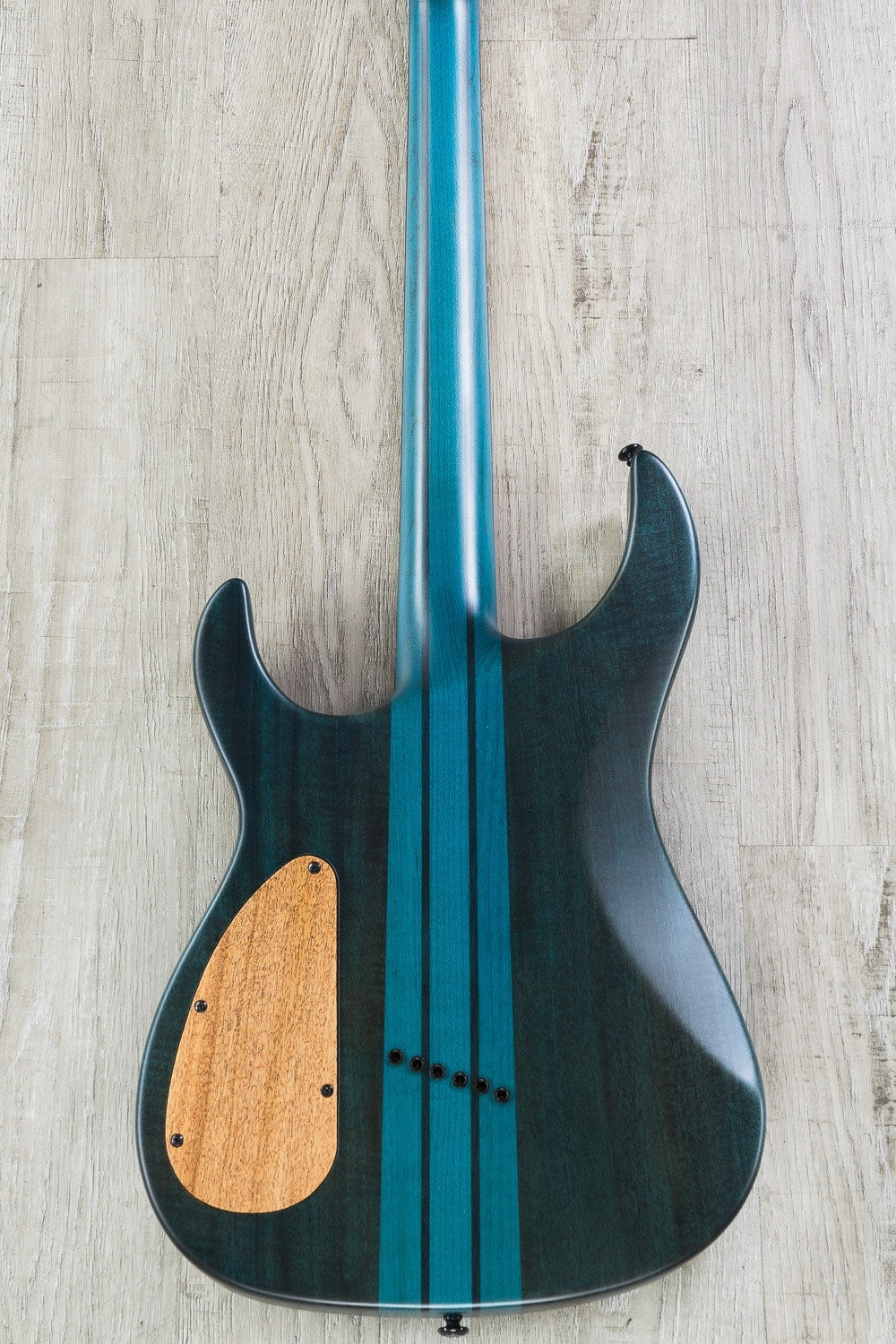 Legator Ninja 400-LE Fanned Fret Limited Edition 6-String Electric Guitar with Hard Case - Satin Blue Buckeye Burl