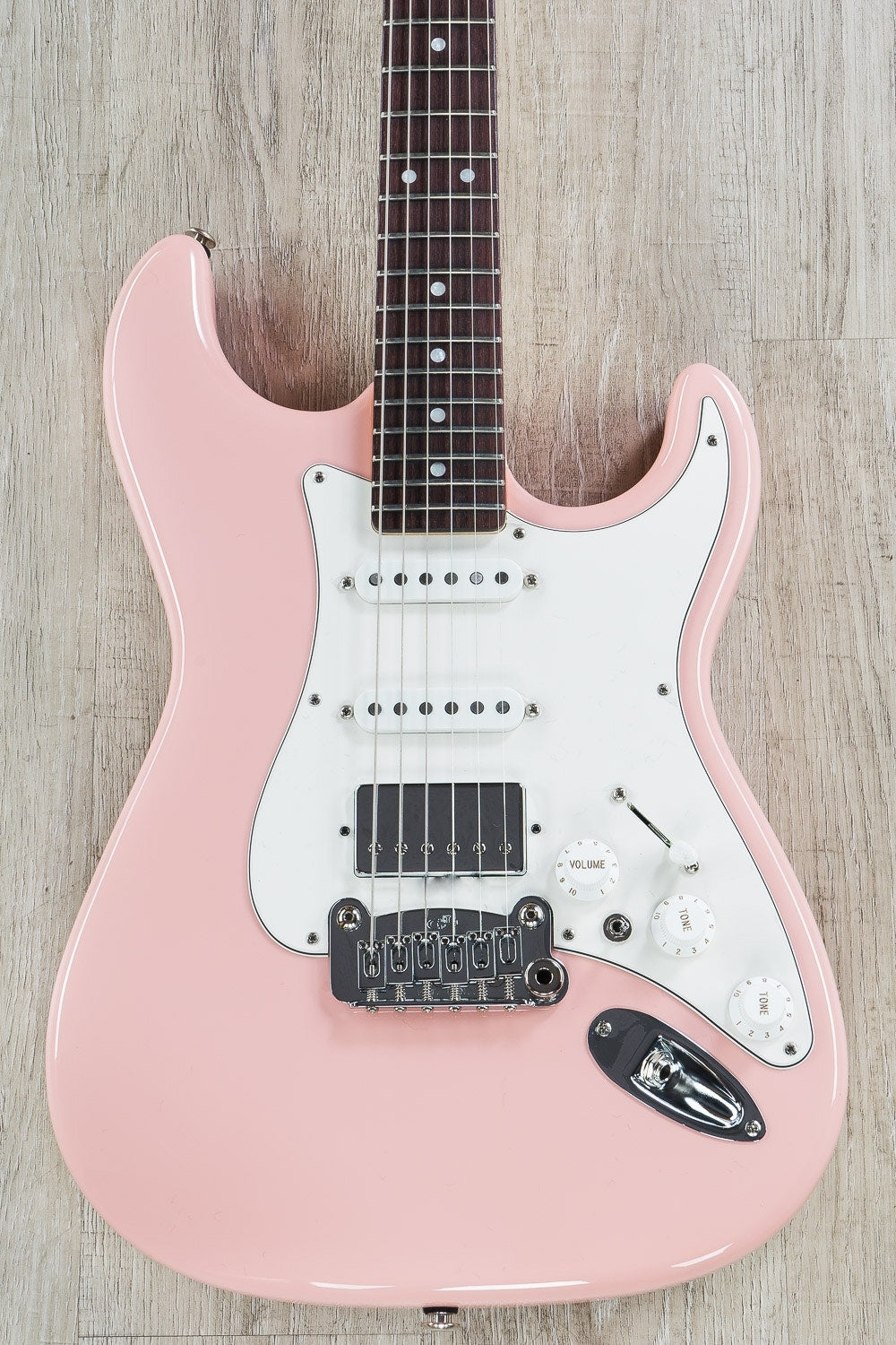 G&L USA Legacy HSS Electric Guitar, Rosewood Fingerboard, Hard Case - Shell Pink