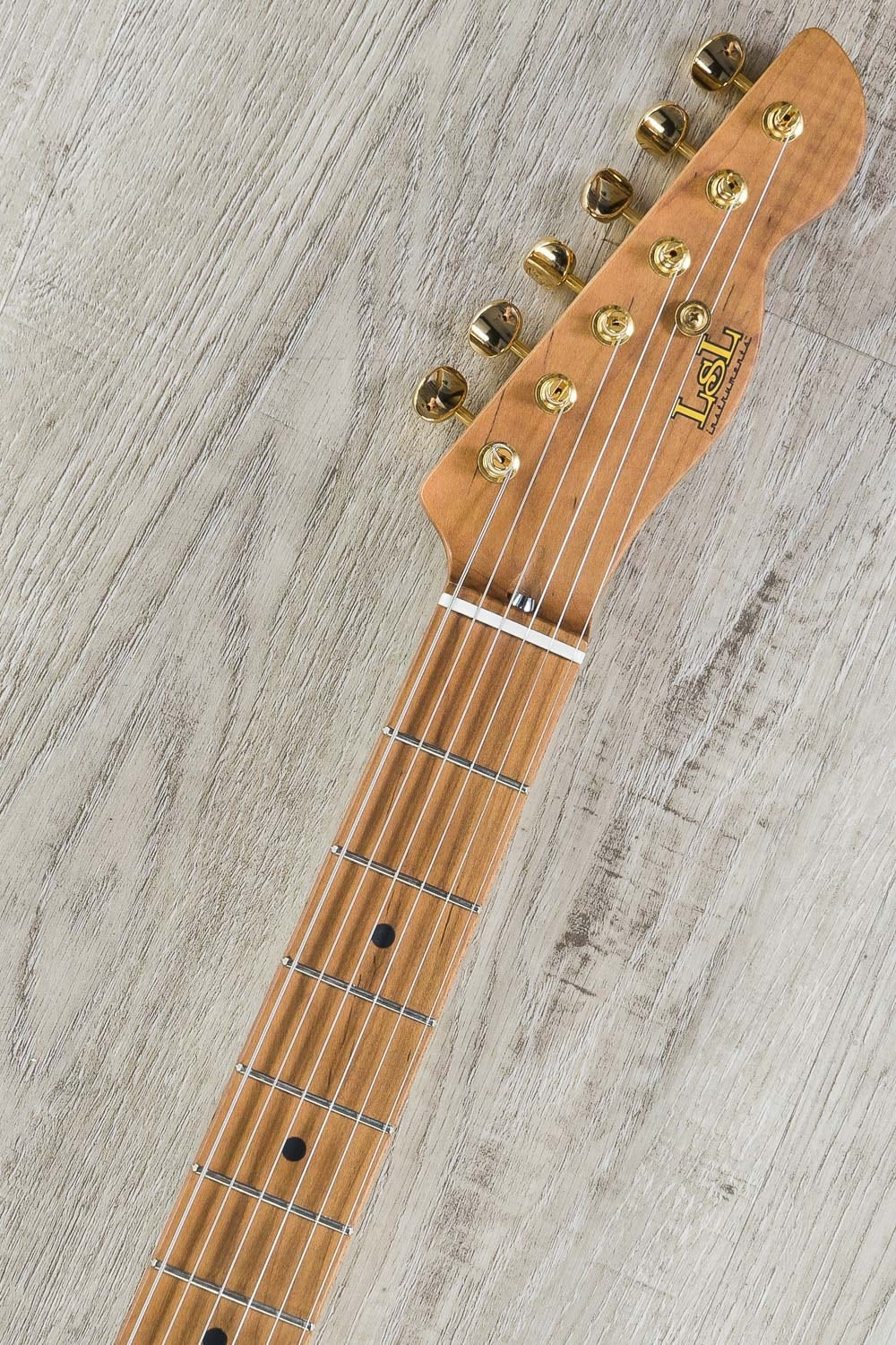 LsL Soledad Deluxe HH Semi-Hollow Electric Guitar, Figured Maple Top - Root Beer Burst