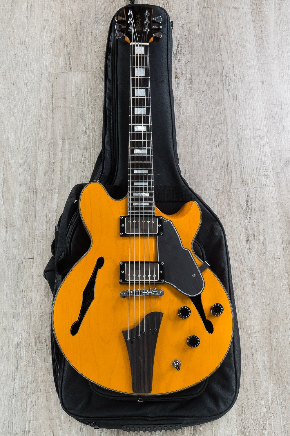 Fret King FKV3JE Black Label John Etheridge Electric Guitar - Honey (Exhibition Stock)