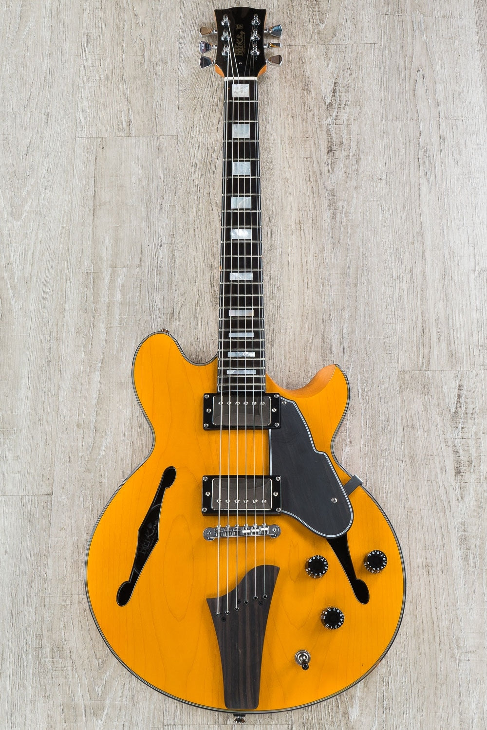 Fret King FKV3JE Black Label John Etheridge Electric Guitar - Honey (Exhibition Stock)