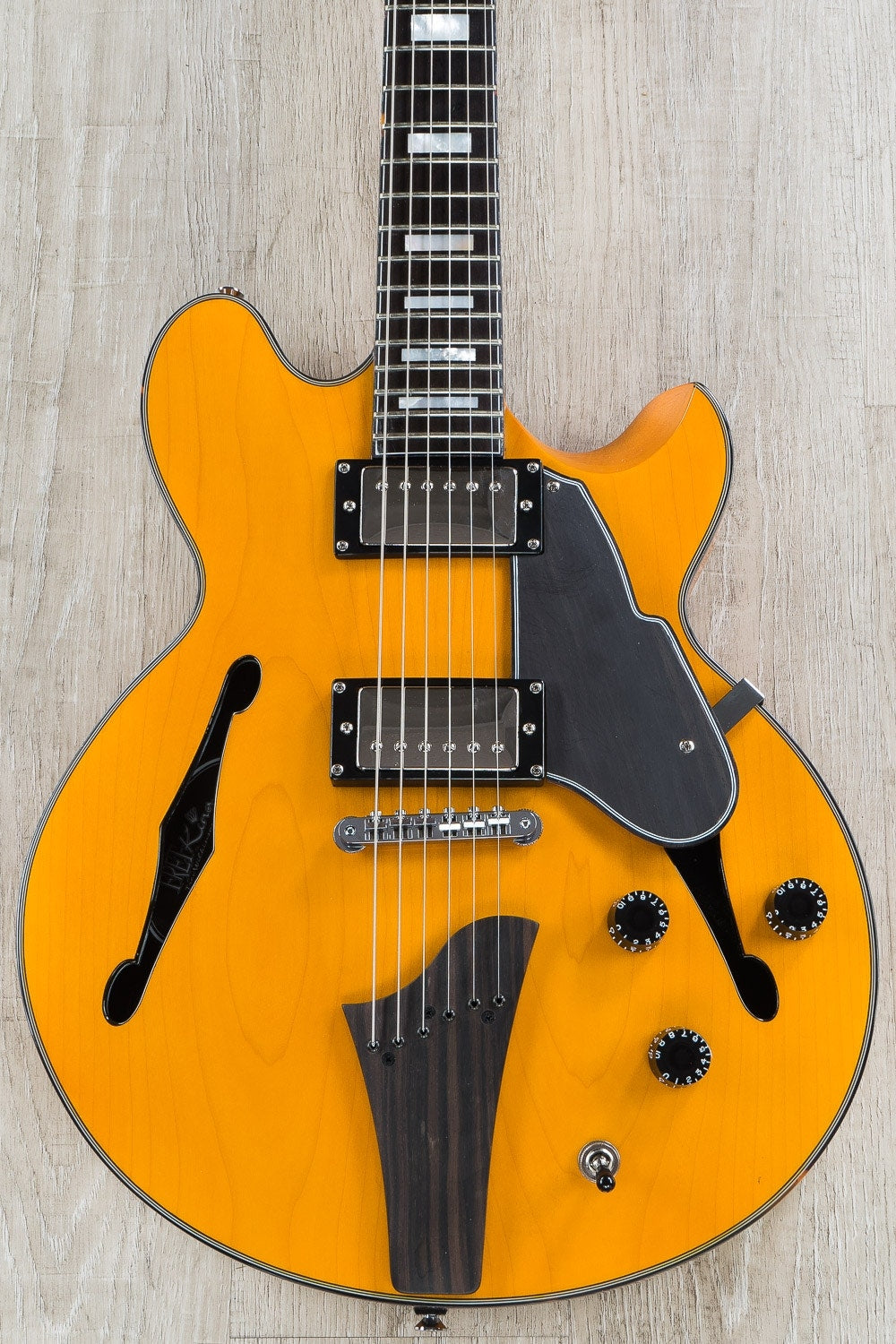Fret King FKV3JE Black Label John Etheridge Electric Guitar - Honey (Exhibition Stock)