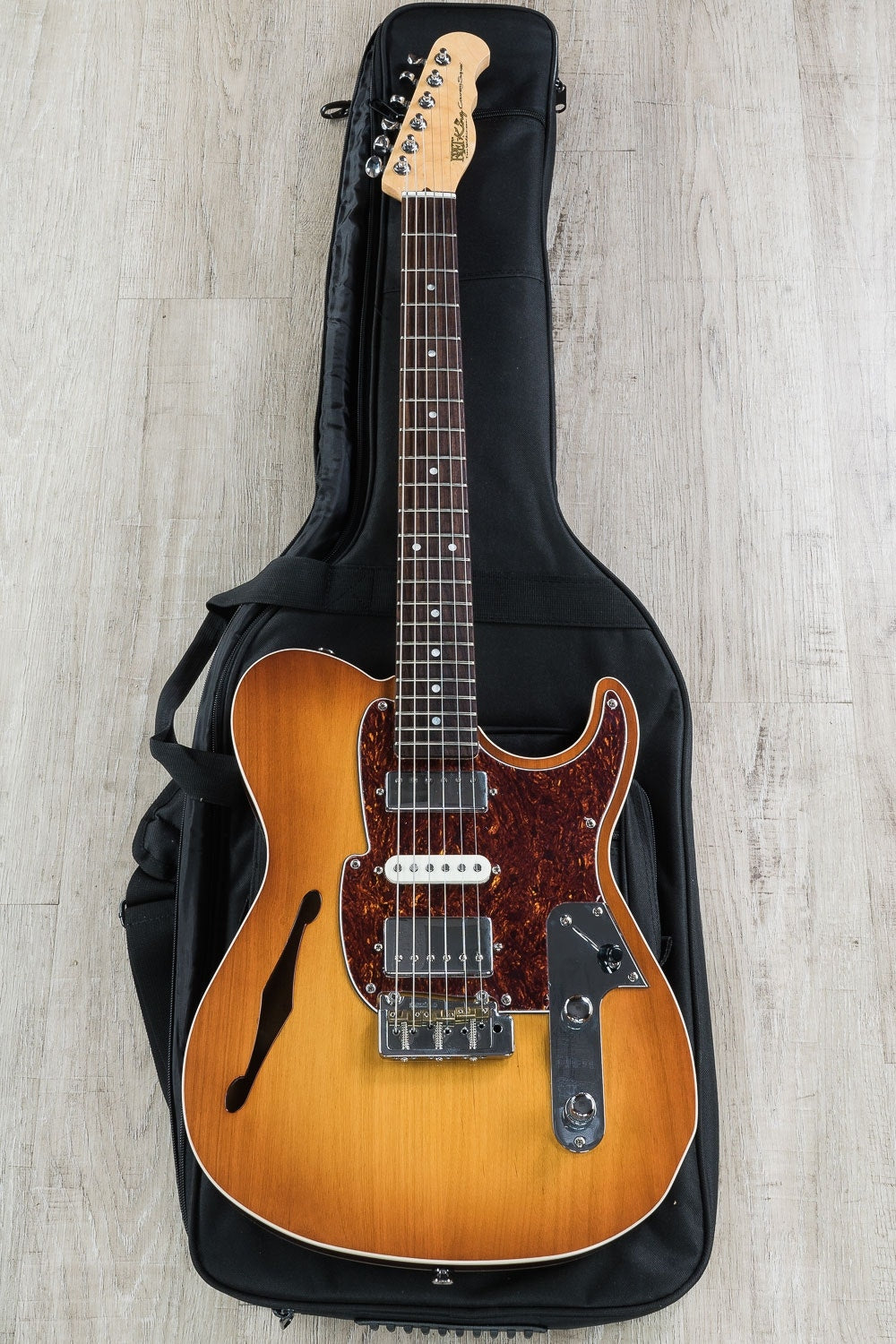 Fret King FKV22HB Black Label Country Squire Semitone Deluxe Electric Guitar - Honeyburst (Exhibition Stock)